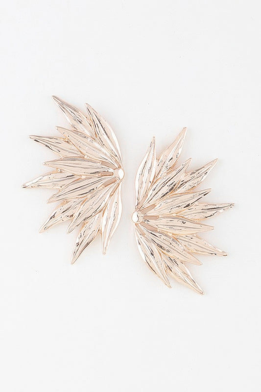 Flared Petal Wing Earrings - Tigbul's Variety Fashion Shop
