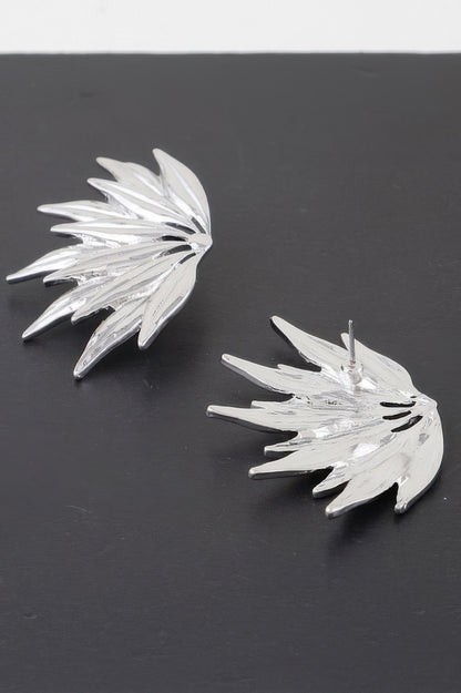Flared Petal Wing Earrings - Tigbul's Variety Fashion Shop
