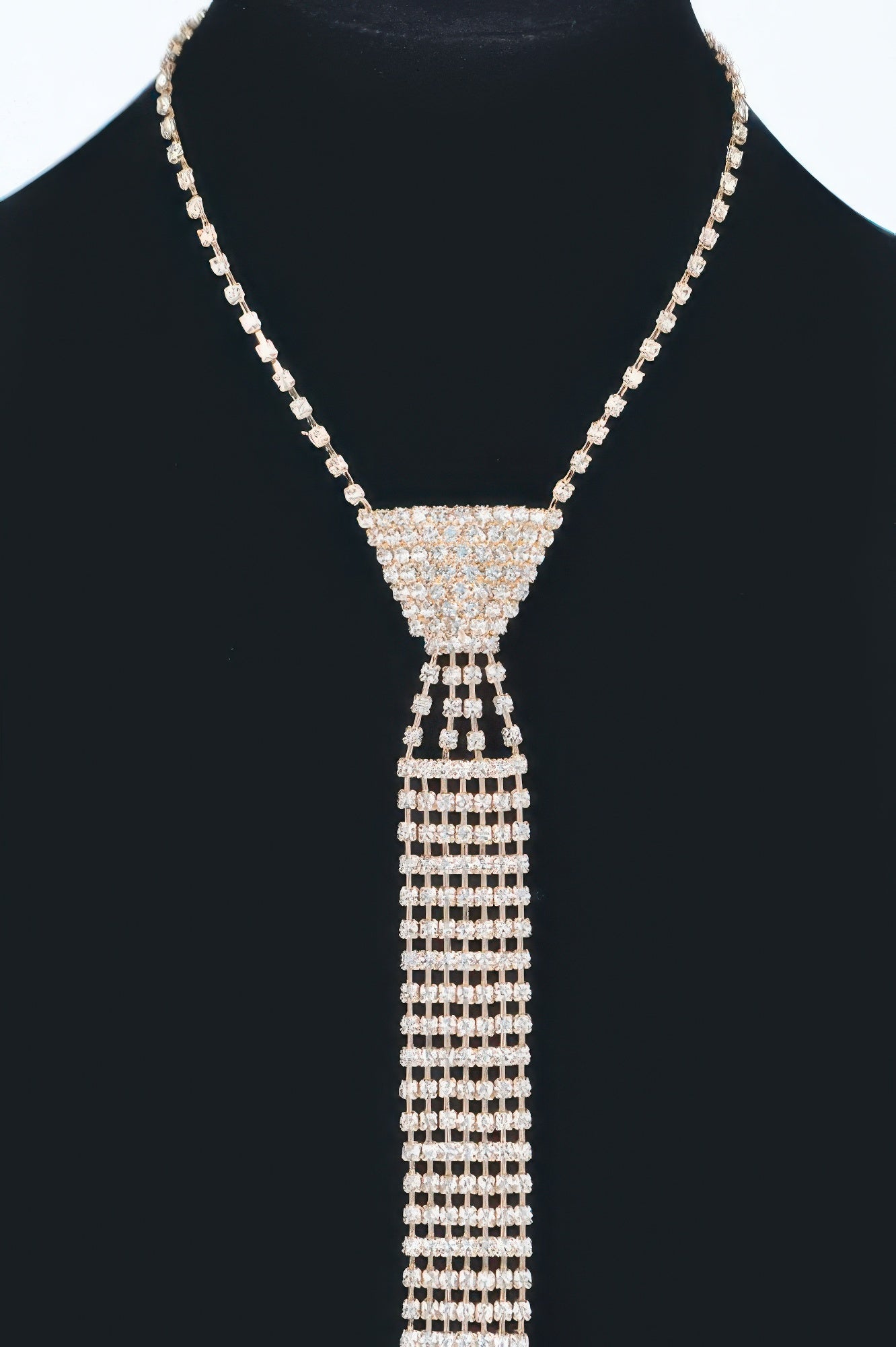 Rhinestone Necktie Necklace - Tigbul's Variety Fashion Shop