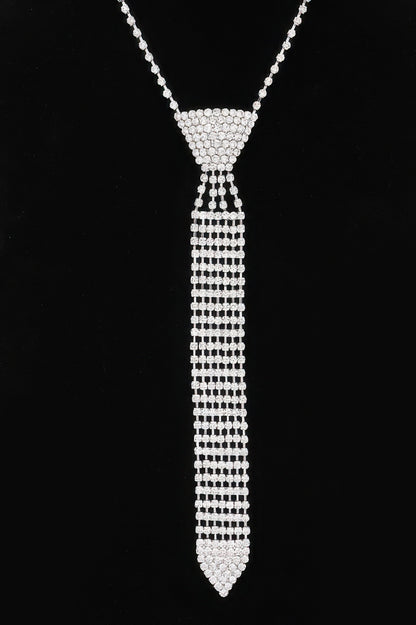 Rhinestone Necktie Necklace - Tigbul's Variety Fashion Shop