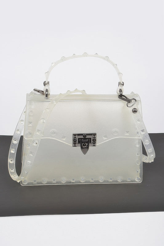 Monotone Studded Clutch - Tigbul's Variety Fashion Shop
