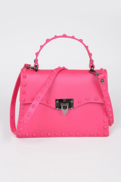 Monotone Studded Clutch - Tigbul's Variety Fashion Shop