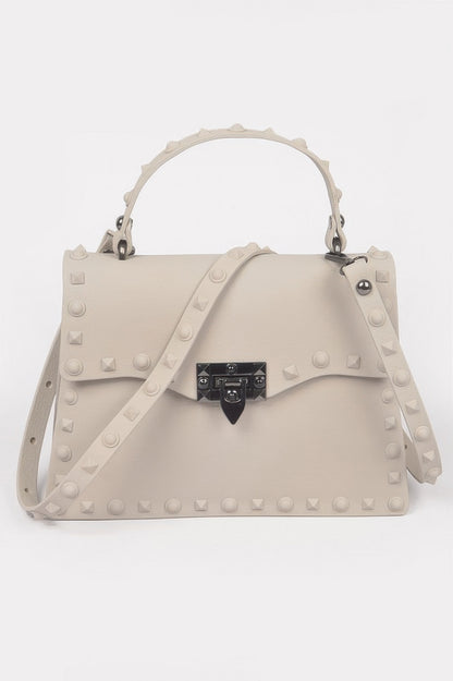 Monotone Studded Clutch - Tigbul's Variety Fashion Shop