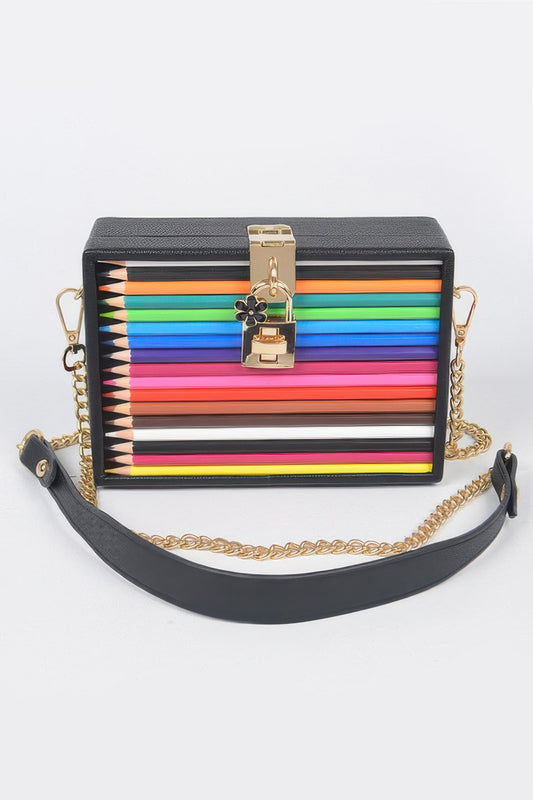 Pencil Case With Key And Lock Clutch - Tigbul's Variety Fashion Shop
