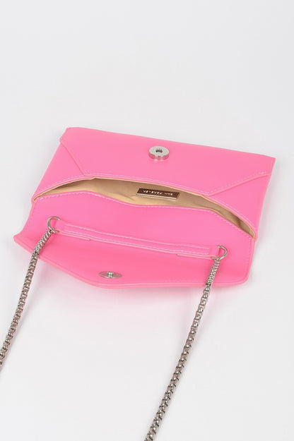 Faux Leather Small Envelope Clutch - Tigbul's Variety Fashion Shop