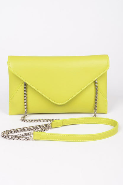 Faux Leather Small Envelope Clutch - Tigbul's Variety Fashion Shop