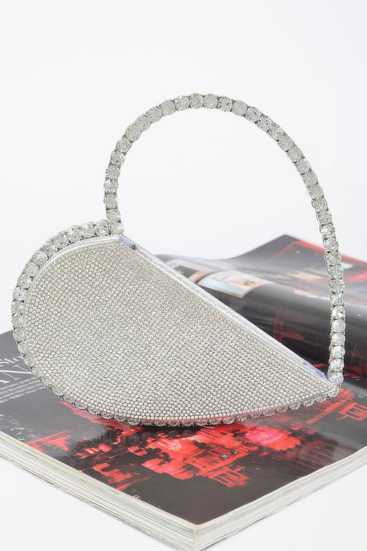 Heart Shape Rhinestone Bag - Tigbul's Variety Fashion Shop