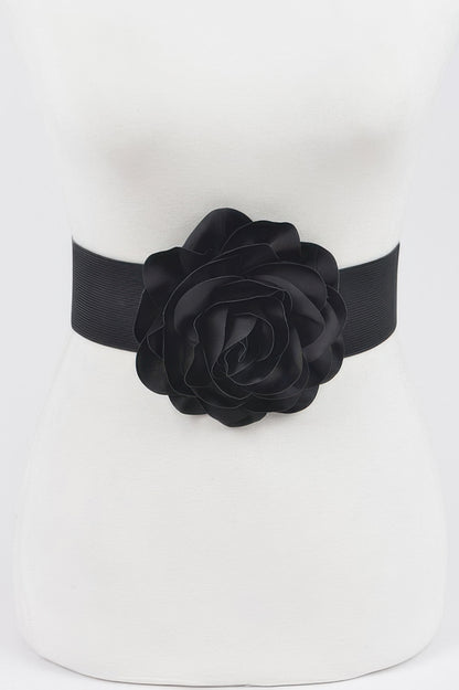 Delicate Beautiful Flower Plus Size Elastic Belt - Tigbul's Variety Fashion Shop