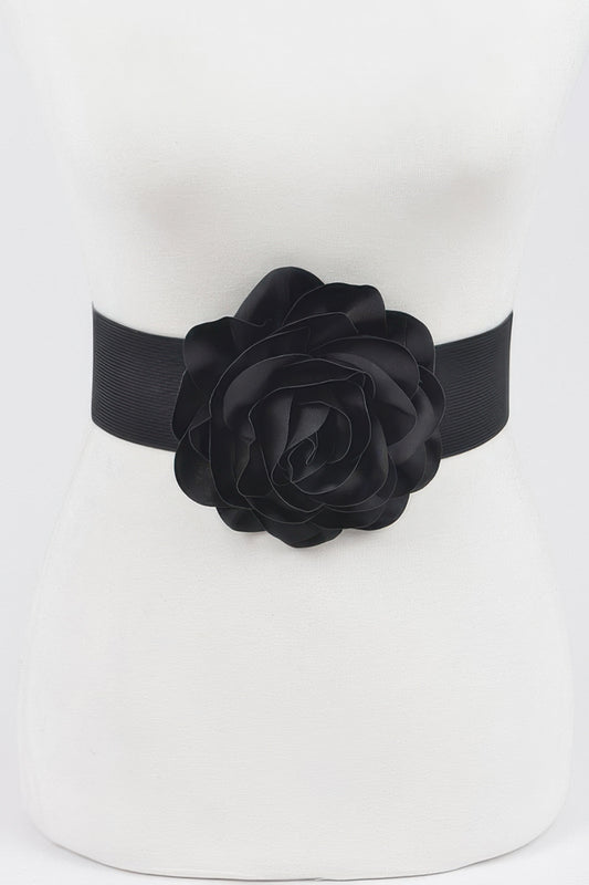Delicate Beautiful Flower Plus Size Elastic Belt - Tigbul's Variety Fashion Shop