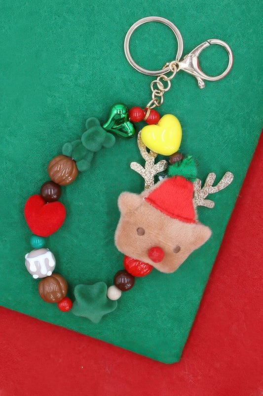 Rudolph Reindeer Christmas Keychain Bracelet - Tigbul's Variety Fashion Shop