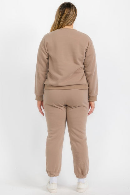 Plus Size Classic Poly Fleece Crewneck Pullover - Tigbul's Variety Fashion Shop