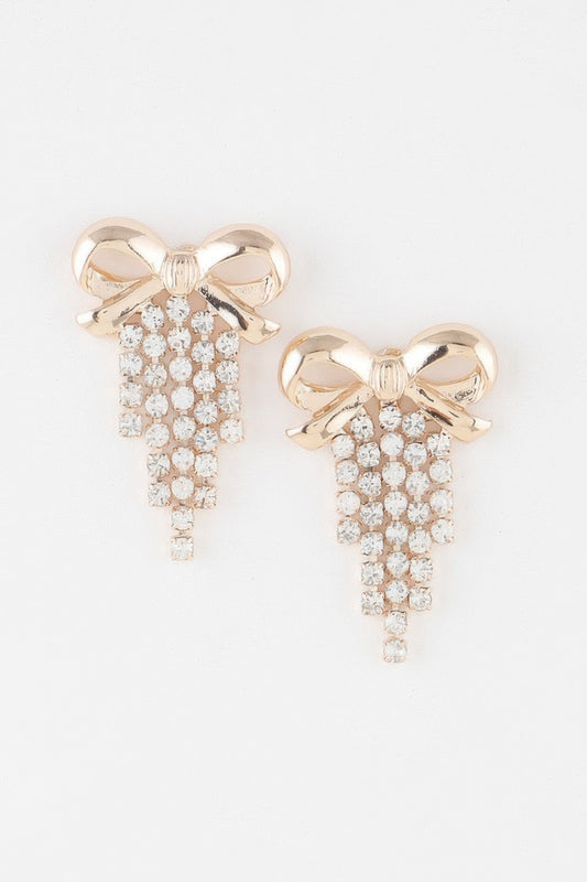 Ribbon Curtain Drop Earrings - Tigbul's Variety Fashion Shop