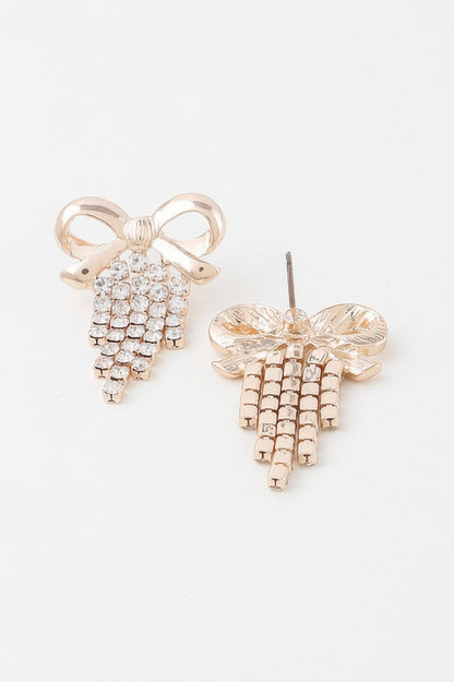 Ribbon Curtain Drop Earrings - Tigbul's Variety Fashion Shop