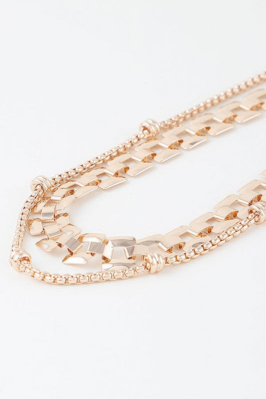 Double Box Chain Necklace - Tigbul's Variety Fashion Shop