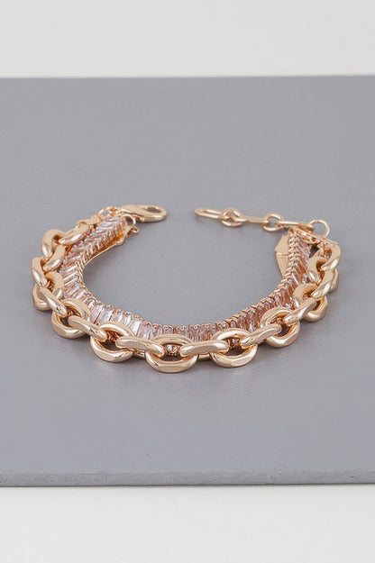 Multi Crystal Chain Bracelet - Tigbul's Variety Fashion Shop