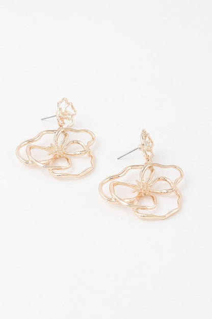 Doodle Flower Drop Earrings - Tigbul's Variety Fashion Shop
