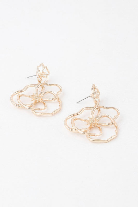 Doodle Flower Drop Earrings - Tigbul's Variety Fashion Shop