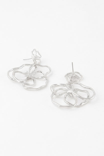 Doodle Flower Drop Earrings - Tigbul's Variety Fashion Shop