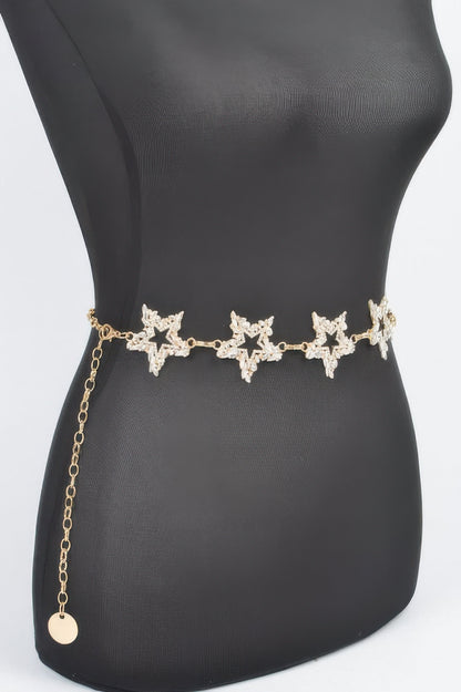 Glass Star Chain Belt - Tigbul's Variety Fashion Shop