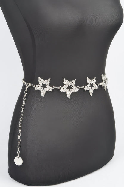 Glass Star Chain Belt - Tigbul's Variety Fashion Shop