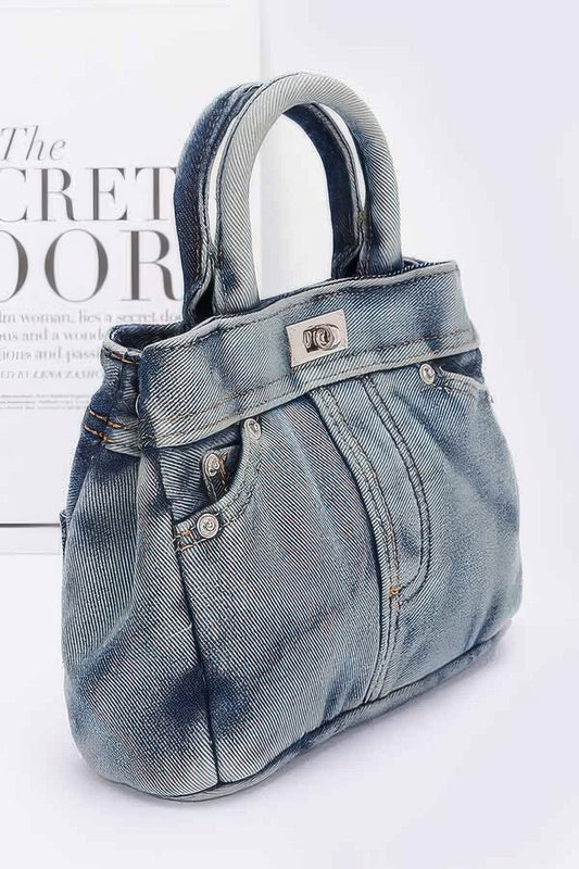 Denim Crossbody Bag - Tigbul's Variety Fashion Shop