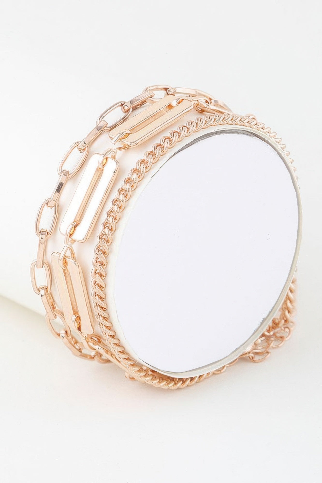 Triple Plate Curb Link Chain Bracelet - Tigbul's Variety Fashion Shop