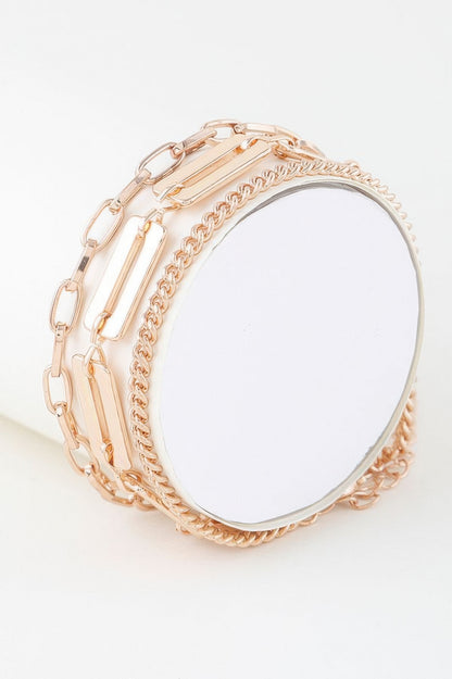 Triple Plate Curb Link Chain Bracelet - Tigbul's Variety Fashion Shop