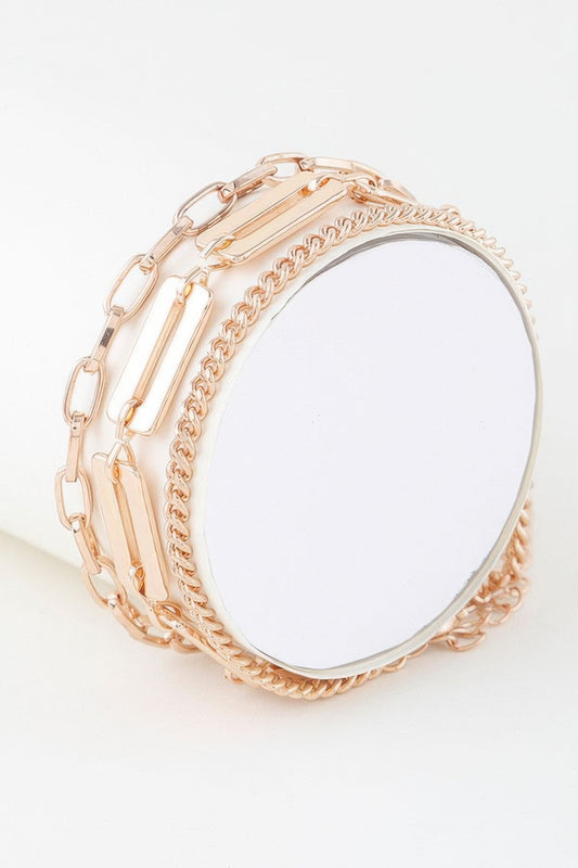 Triple Plate Curb Link Chain Bracelet - Tigbul's Variety Fashion Shop
