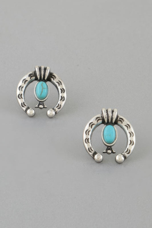 Antique Horseshoe Stud Earrings - Tigbul's Variety Fashion Shop