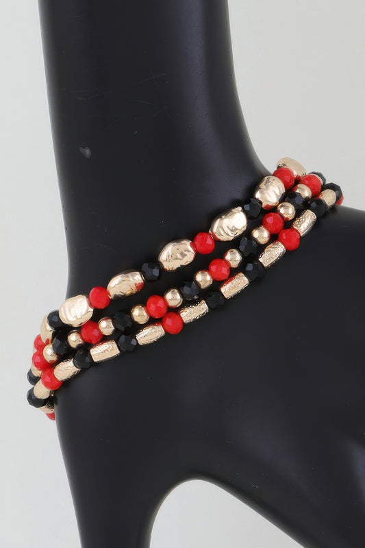 Multi Tone Stone Beaded Bracelet - Tigbul's Variety Fashion Shop