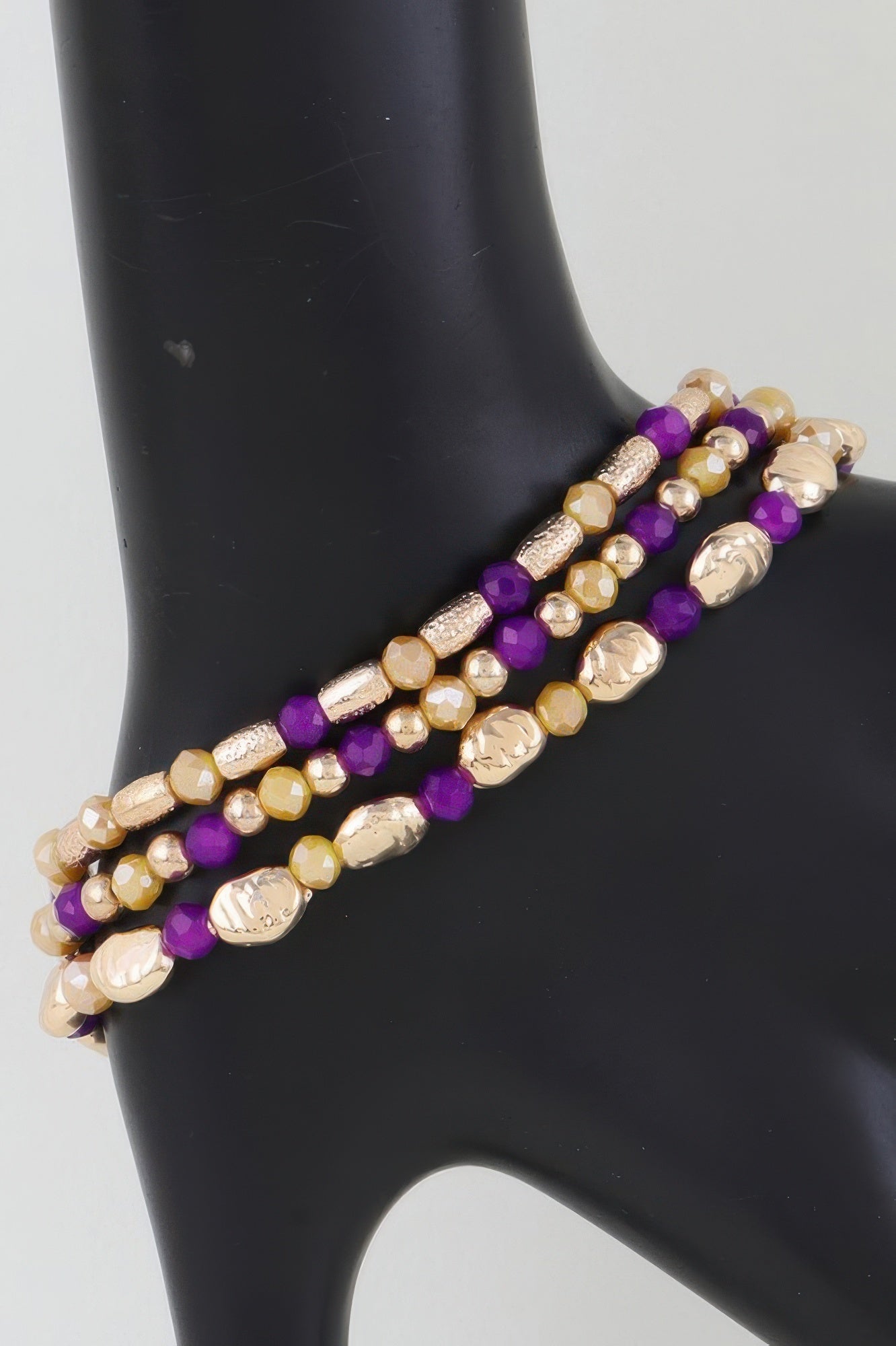 Multi Tone Stone Beaded Bracelet - Tigbul's Variety Fashion Shop