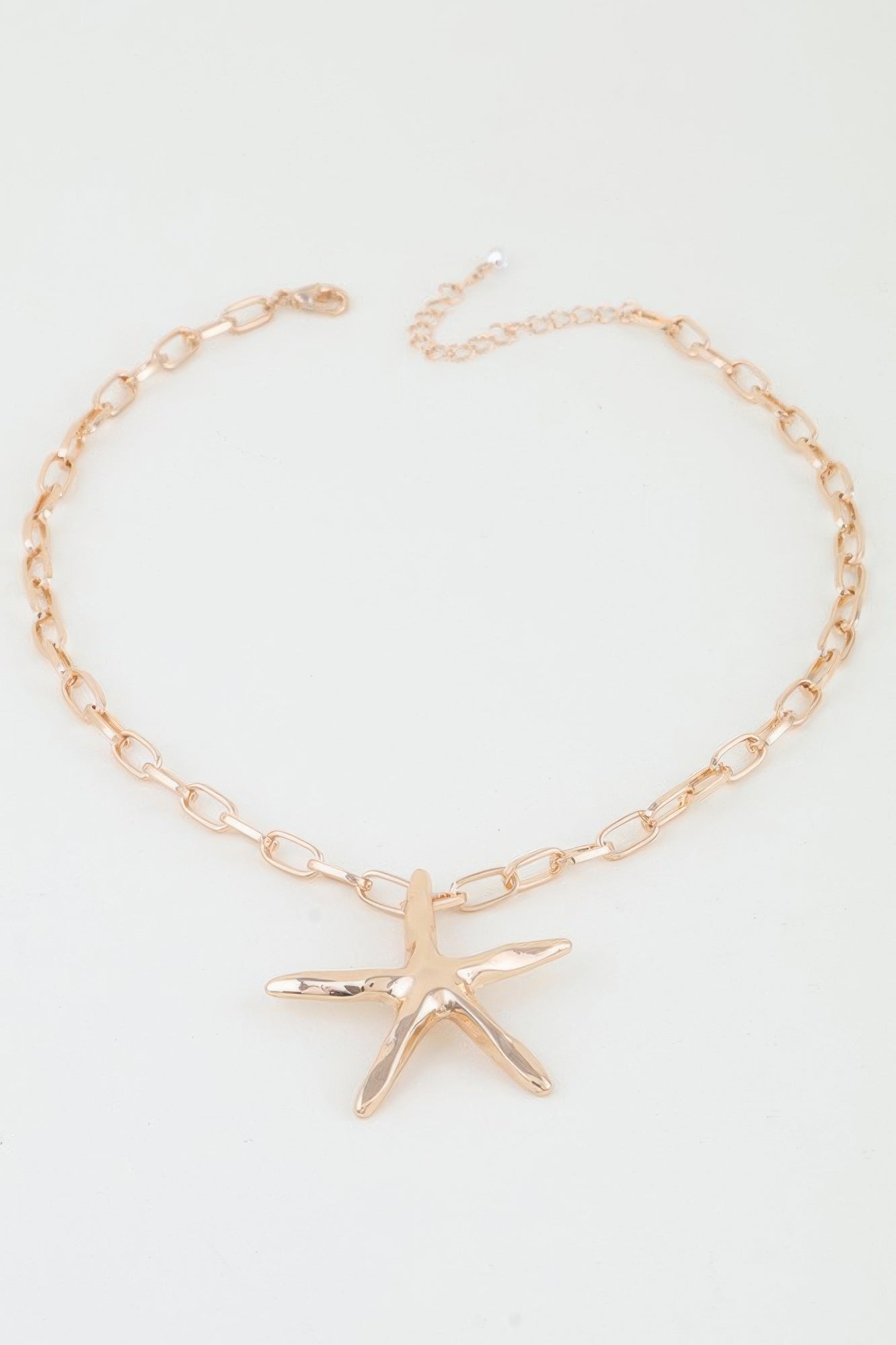 Shiny Starfish Link Chain Necklace - Tigbul's Variety Fashion Shop