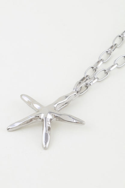 Shiny Starfish Link Chain Necklace - Tigbul's Variety Fashion Shop
