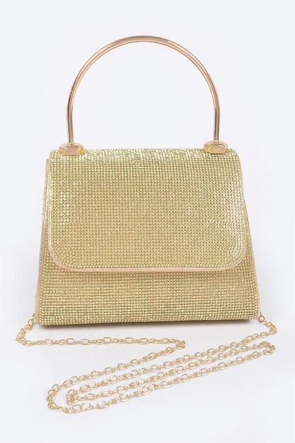 Mirror Metallic Top Handle Bag - Tigbul's Variety Fashion Shop
