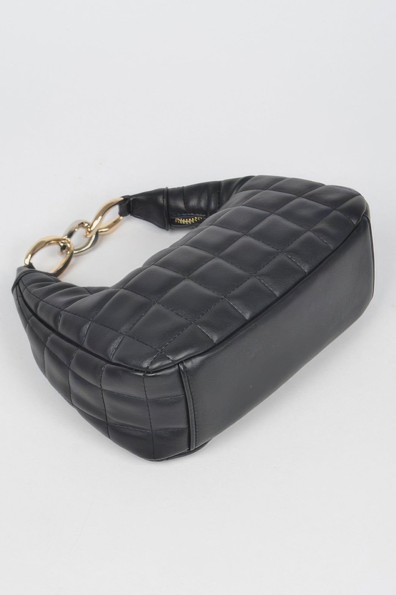 Quilted Faux Leather Hobo Bag - Tigbul's Variety Fashion Shop