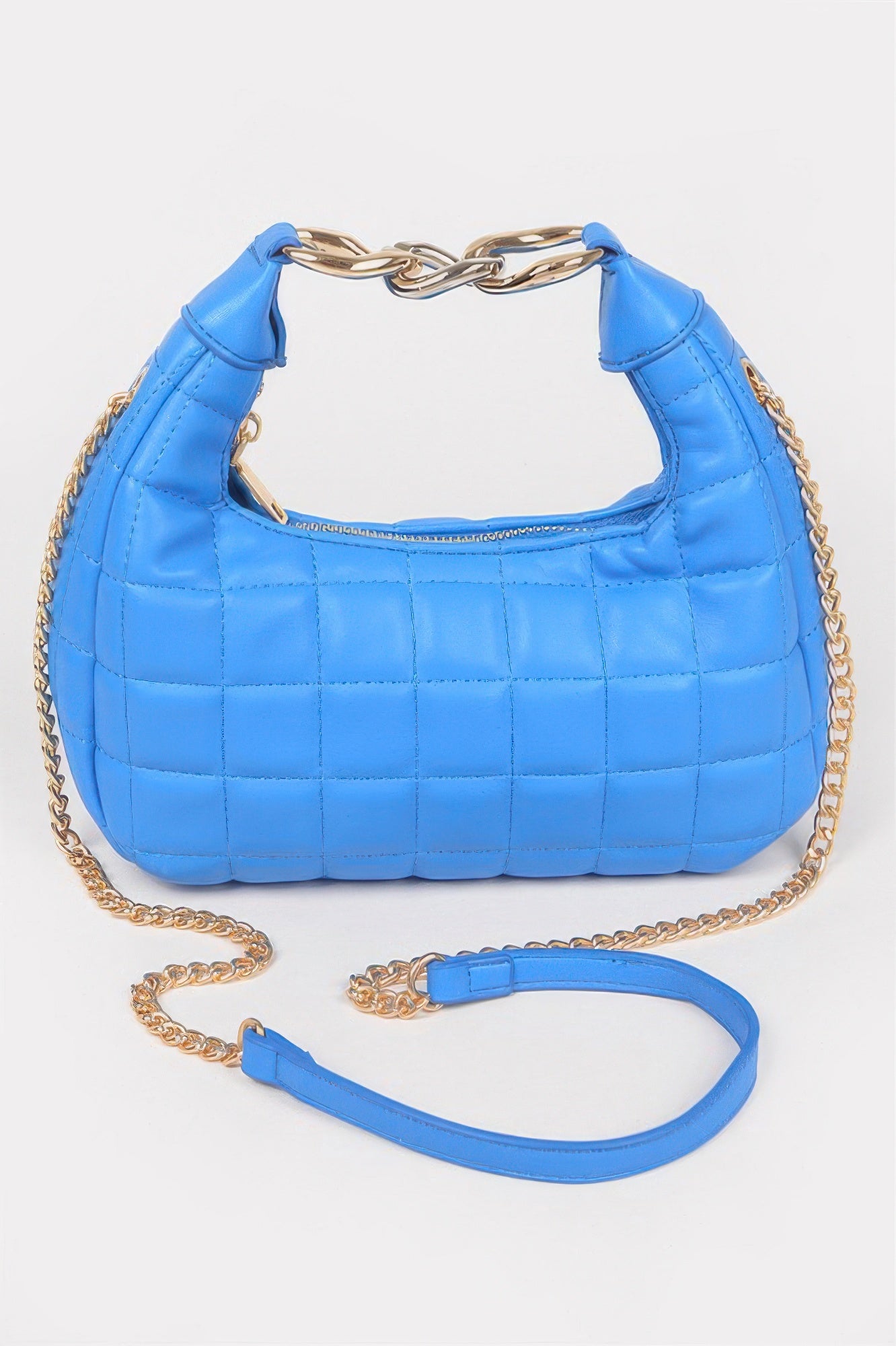 Quilted Faux Leather Hobo Bag - Tigbul's Variety Fashion Shop