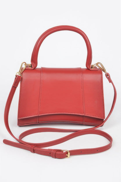 Faux Leather Top Handle Bag - Tigbul's Variety Fashion Shop