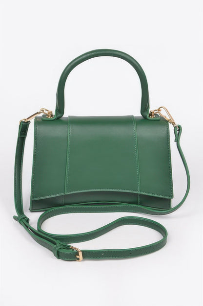 Faux Leather Top Handle Bag - Tigbul's Variety Fashion Shop
