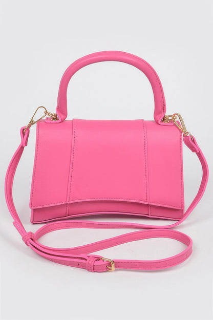 Faux Leather Top Handle Bag - Tigbul's Variety Fashion Shop