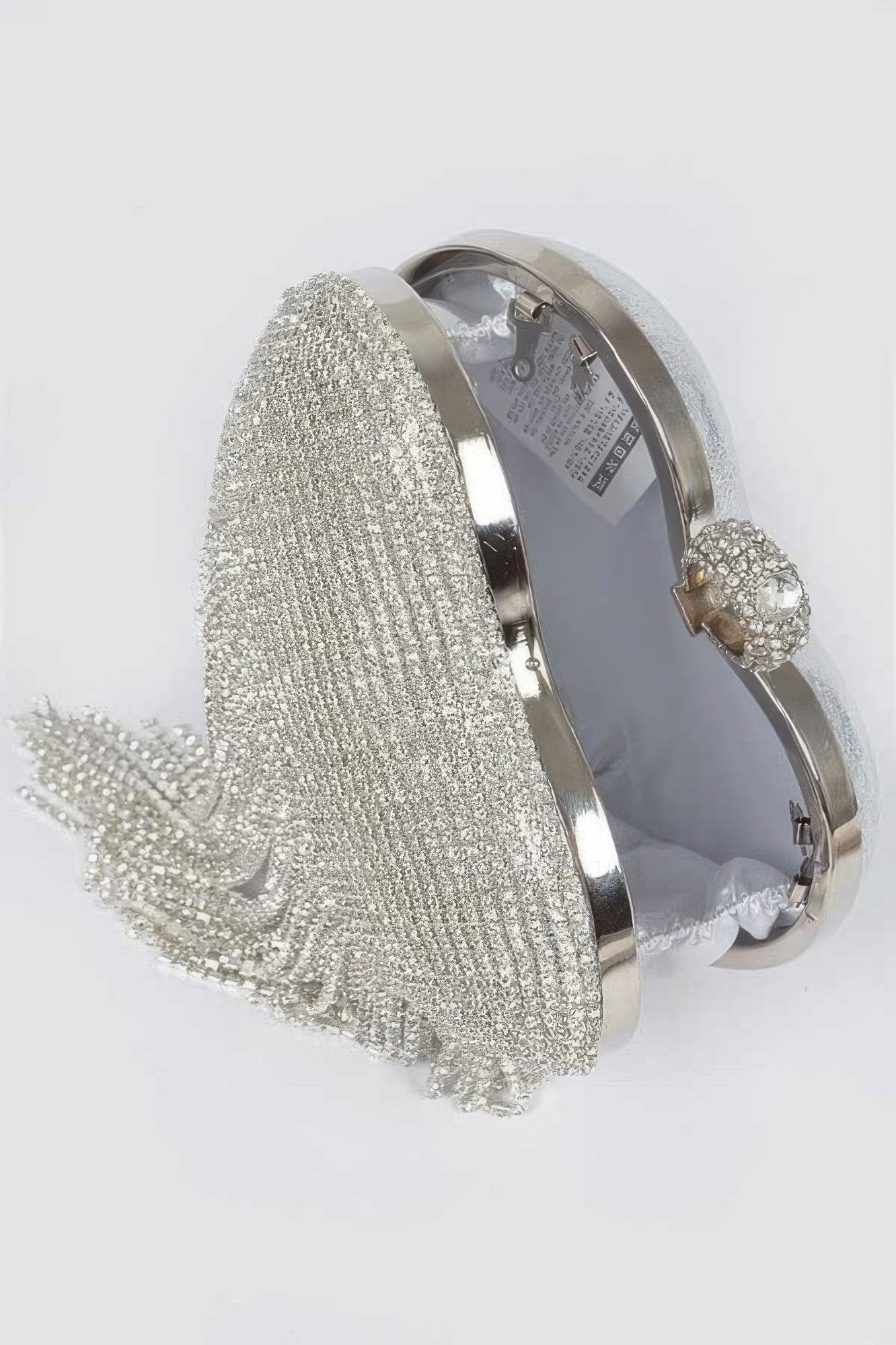 Rhinestone Fringe Heart Shape Party Bag - Tigbul's Variety Fashion Shop