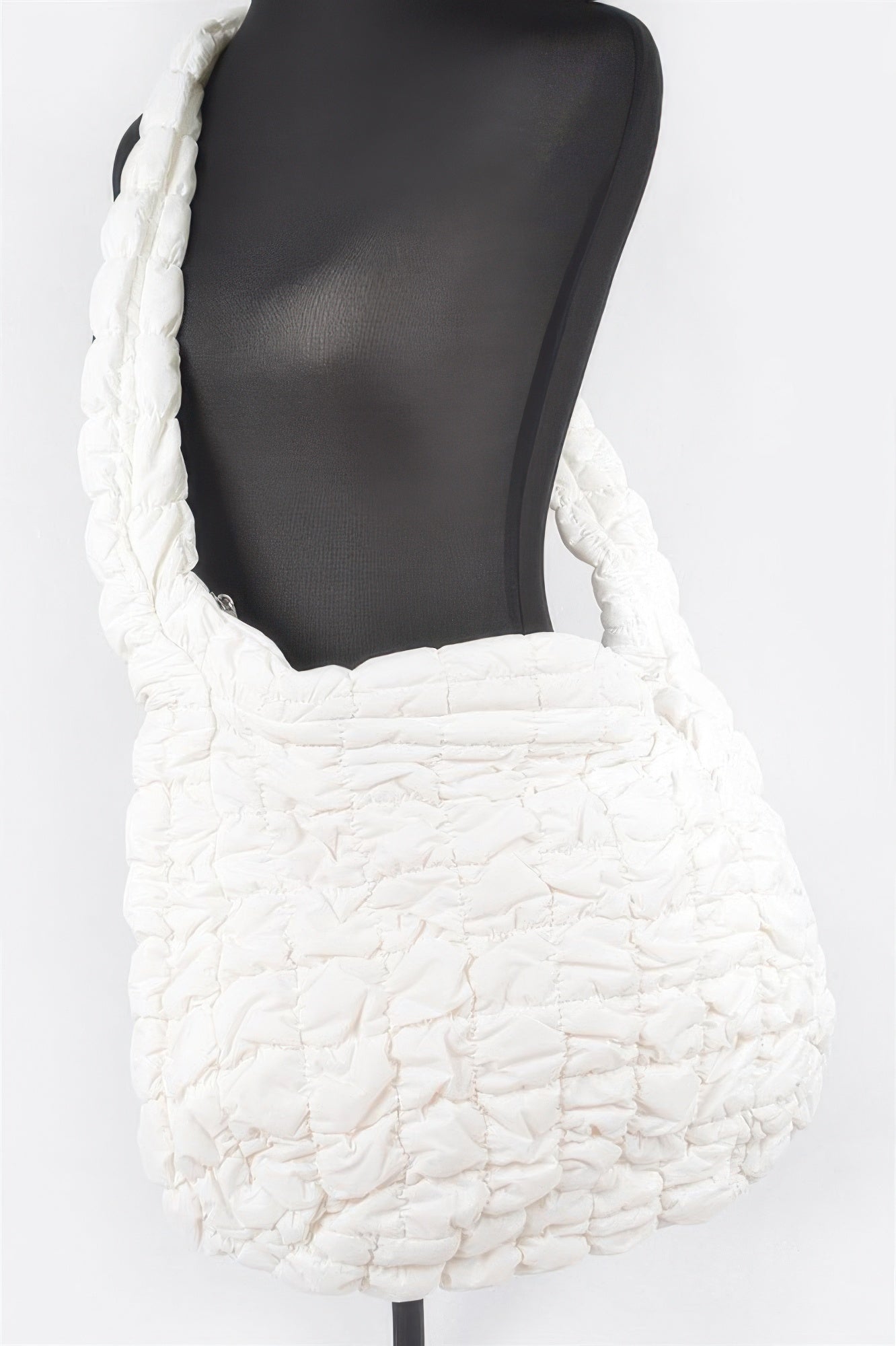 Quilted Nylon Oversize Crossbody Bag - Tigbul's Variety Fashion Shop