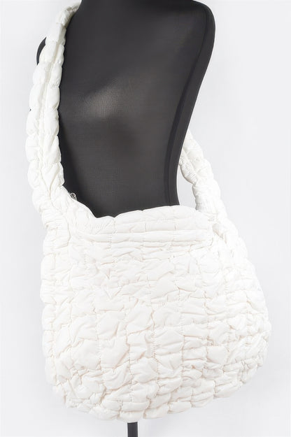 Quilted Nylon Oversize Crossbody Bag - Tigbul's Variety Fashion Shop