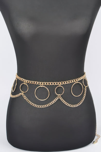 Multi O Ring Layered Chain Belt - Tigbul's Variety Fashion Shop