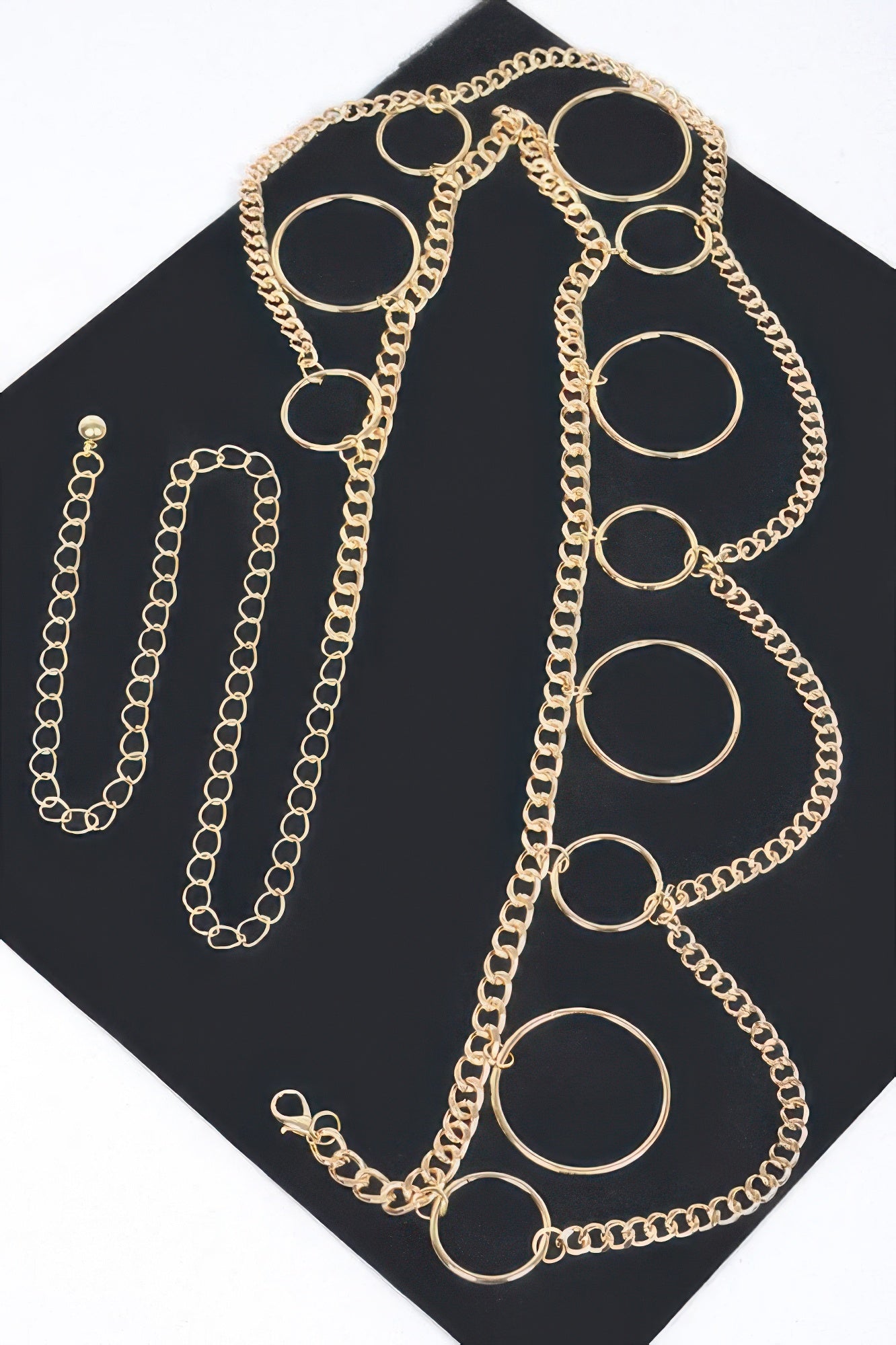 Multi O Ring Layered Chain Belt - Tigbul's Variety Fashion Shop