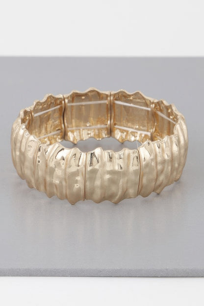 Multi Hammered Metal Bracelet - Tigbul's Variety Fashion Shop