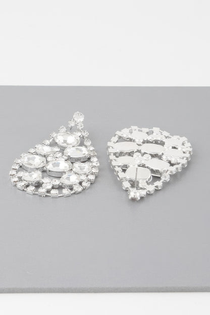 Rhinestone Tear Drop Earrings - Tigbul's Variety Fashion Shop