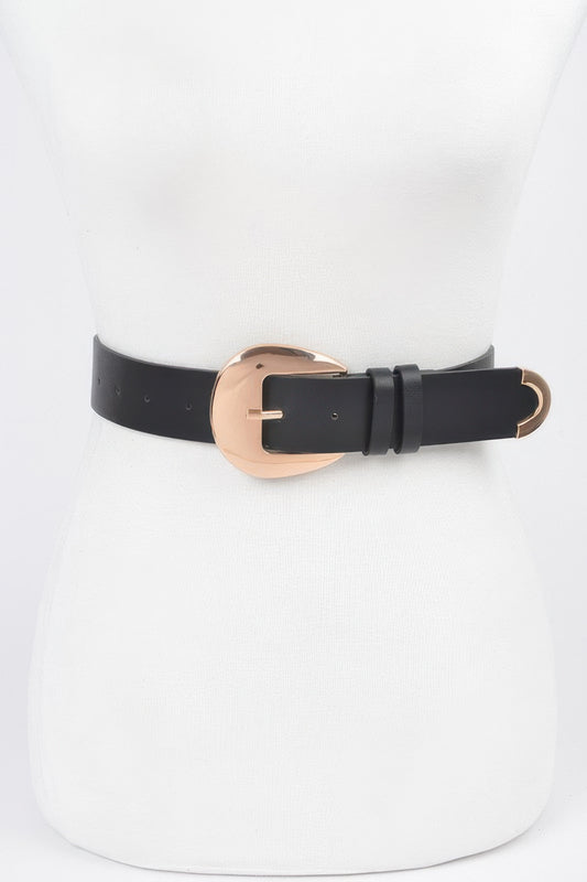 Faux Leather Metal Buckle Belt - Tigbul's Variety Fashion Shop