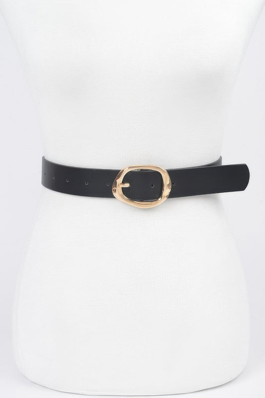 Faux Leather Metal Buckle Belt - Tigbul's Variety Fashion Shop