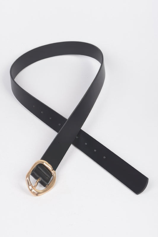 Faux Leather Metal Buckle Belt - Tigbul's Variety Fashion Shop