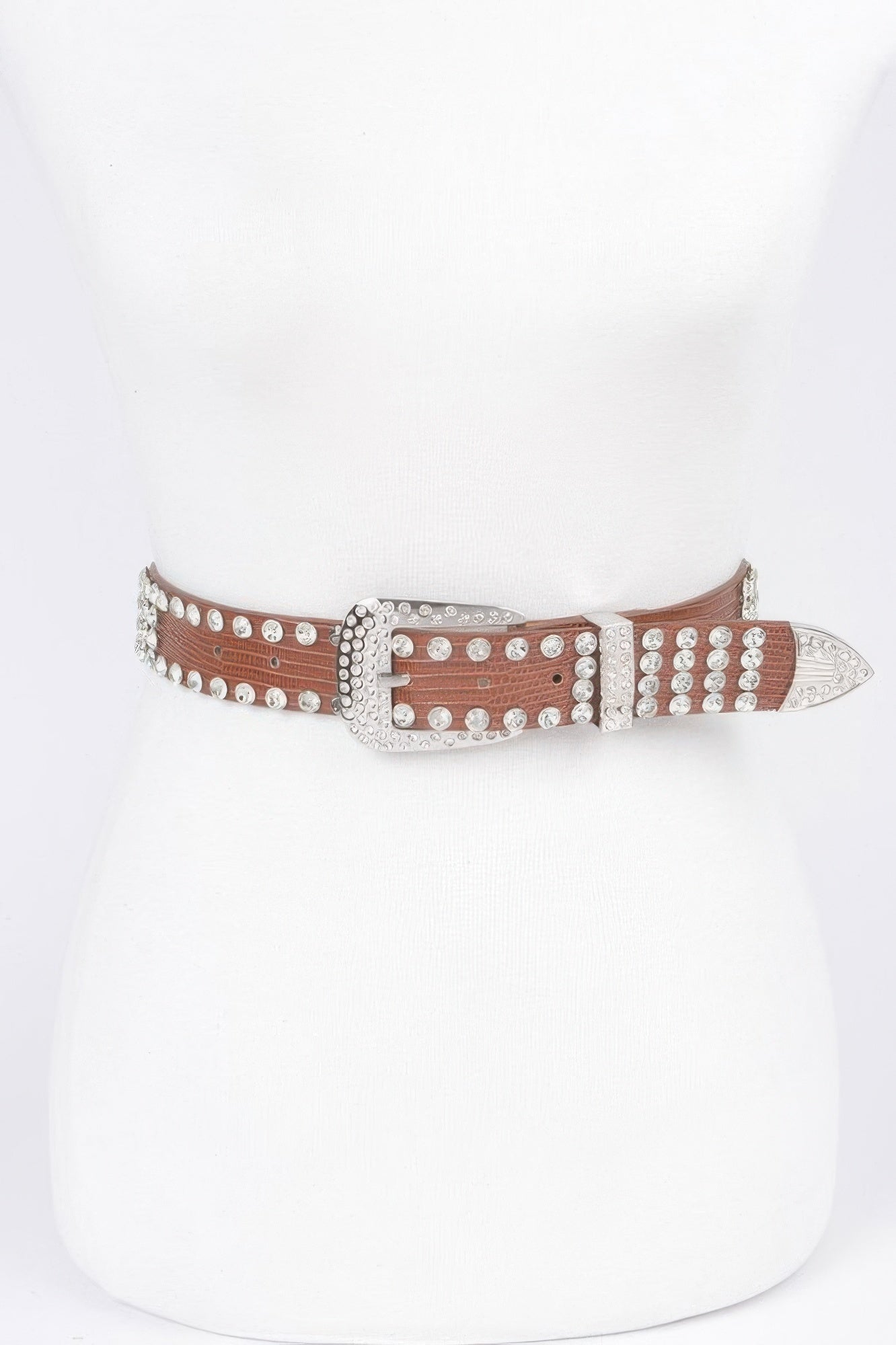 Rhinestone Multi Metal Belt - Tigbul's Variety Fashion Shop